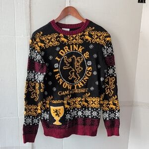 Game Of Thrones Black Gold Red  Unisex Sweatshirt Crewneck SZ Small Fan Merch